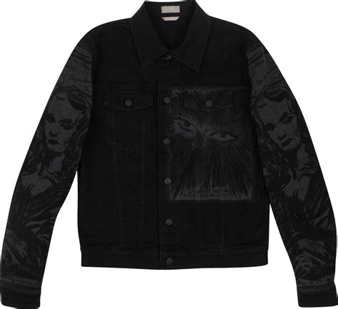 Dior X Raymond Pettibon Mona Lisa Denim Jacket In Black